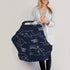 Schgap Sharks Baby Car Seat Covers Canopy, Nursing Cover Breastfeeding Baby Carrier Cover Stroller Cover for Newborn