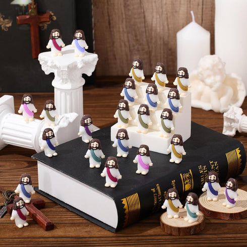Barydat 150 Pack Mini Jesus Figurines, Bulk Little Jesus Toys, Tiny Jesus Figures for Religious Gifts