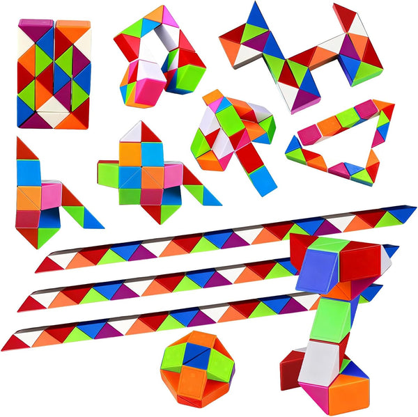 KOSIDEN 30pcs Boy Party Favors - Fidget Snake Cube Puzzle Toys for Goodie
