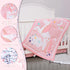 Set 4 Set Set Cloele Pink Crib Bedding for Girls- Piece Unicorns Baby Comforter Bed Includes Crib Skirt Quilt Fitted