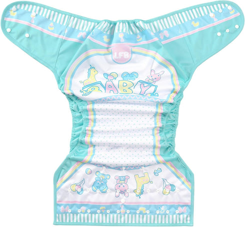Littleforbig Adjustable Reusable Waterproof Cloth Adult Diaper Wrap Cover - Size M