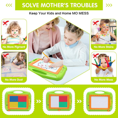 Toddler Girl Boy Toys, Magnetic Drawing Board for 1-2 Year Olds, Doodle Board Kids Toys for 1-3 Year Olds
