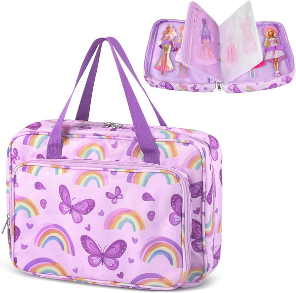 Doll Carrying Case Accessory Organizer Storage, Case to Hold Dolls and Clothes,
