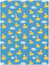 Yellow Ducks Swimming Rain Baby Crib Sheets for Boys Girls Soft Toddler