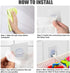 6 Bath Toy Storage Organizer for Bathtub Large Mesh Bath Toy Holder & Bath Toy Net, Corner Bathtub Toy Storage Bag