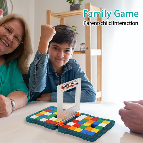 Race Game - Fast-Paced Brain Teaser Travel Board Game for Kids and Adults, Shape Matching Puzzle for Two Players