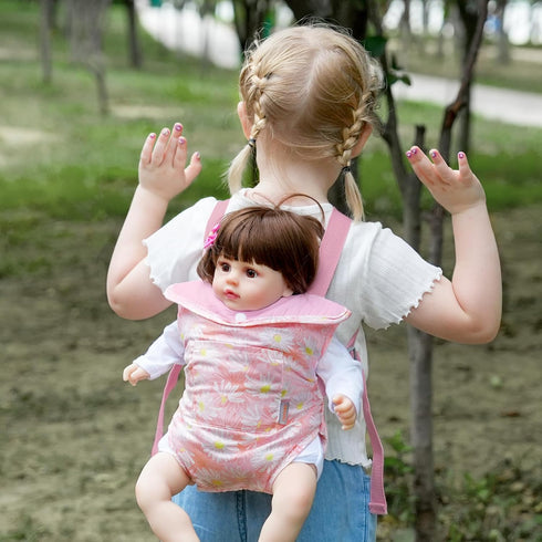 GAGAKU Baby Doll Carrier for Toddlers, Doll Carrier for Little Girls, Toy Baby Dolls Sling for Kids, Reborn Baby Doll