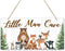 Uflashmi Wood Liitle Man Cave Sign, Woodland Animal Nursery Wall Decor for