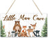 Uflashmi Wood Liitle Man Cave Sign, Woodland Animal Nursery Wall Decor for