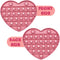 Pink Heart Shaped Pop Bubble Fidget Toy, Valentines Sensory Toy with Letters & Numbers for Kids