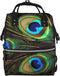 FHEDVBN Peacock Feathers Diaper Bag Backpack for Women Multifunction Waterproof Mummy Backpacks for