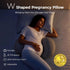 Momcozy Memory Foam Portable Pregnancy Pillow W Shaped Maternity Great Support for Side Sleepers, Adjustable Travel