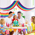 Blulu 1 Pc Rainbow Ceiling Decorations, Hanging Bunting for Birthday Party, Classroom, Daycare, Nursery School