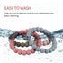 Baby Teether Rings, 100% Silicone Bracelets for 3m+ Babies, BPA Free & Phthalate Free - Includes 4 Neutral Rings