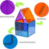 6 Piece Magnetic Tiles Set, Large Square Shape Magnet Building Block Construction Toy, STEM Learning Kit