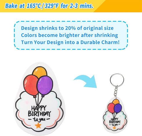 MOIKKA-GC 16 (7.9x5.7 Inch) Pcs Clear Shrink Plastic Sheets Shrinky Art Paper for DIY Crafts, Keychains, Phone & Kindle