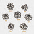 UBEUCK 7PCS Skull and Dragon Metal DND Dice Set for Dungeons & Dragons, Multi-Faceted RPG (Antique Nickel)