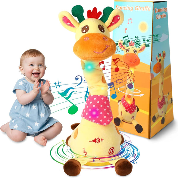 MIAODAM Dancing Giraffe Toy Stuffed Plush, Musical Baby Toys Singing 10 Children's