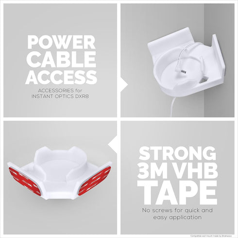 Corner Mount Infant Optics DXR-8 & Pro Adhesive Wall Shelf, Optimal Viewing, Easy Installation, No Mess, No Screws