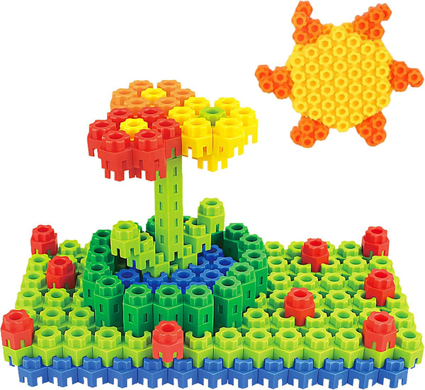 Hexagonal Building Blocks - 160 Piece STEM Toys Building Set for Kids 5+ Year Old Boys Girls, Educational Classroom