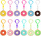 48 Pcs Sweet Donut Keychain Party Favors, Sweet Doughnut Theme Birthday Supplies, 12 Colors for Kids Goodie Bags