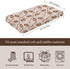 KuphiL10C Mattress-28x52 Watercolor Baseball Gloves Pattern Baby Sheets for Crib, Unisex Sport Theme Nursery Fitted Bed