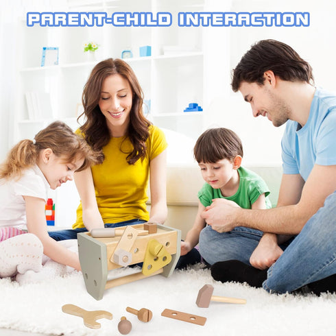 Sets Montessori Wooden Tools Kit Toddler Educational Construction Kids Toys Play Box Preschool Play Tool Wooden