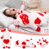 30'' Auspicious beginning Giant Mushroom Cow Plush Stuffed Animal-Cute Mushroom Cow Plush Body Pillow Plushies, Large