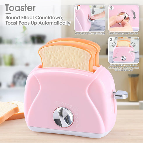 Sets, 4-8 3-5, 4 3-5 Kids Toy Kitchen Play Kitchen Accessories for Kids Ages Kitchen Appliance Toys, Blender, Coffee