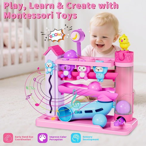 1 2 3 12-18 1 1 Musical Toddler Toys for Years Old, Educational Baby Toys Months with Bilingual Toddler Learning