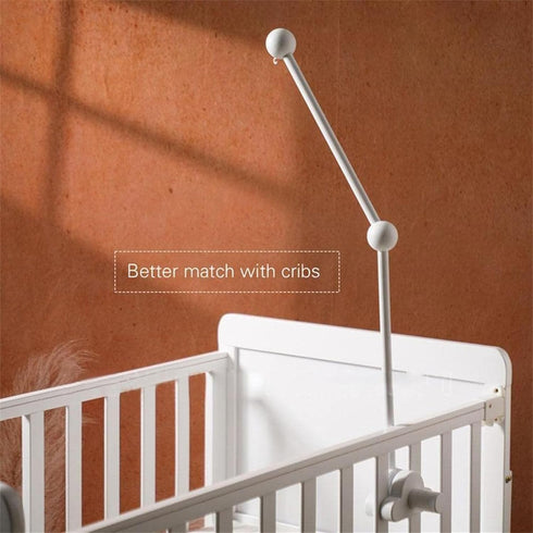 CINASA Hanging Wooden Baby Crib Mobile Arm, Baby Mobile Holder Arm, Mobile Arm for Crib, Strong Slip Attachment Wooden
