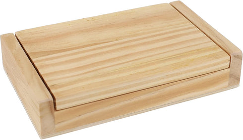 WE Games Mini Shut The Box Game, Wooden 5.5 inches, 9 Number Flip Tiles, Travel Size, Birthday Gifts, Home Decor