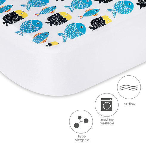 2 Pack Crib Sheets Fitted, Crib Sheet Fits for Standard Crib Mattress, Toddler Sheets for Baby Boys & Girl