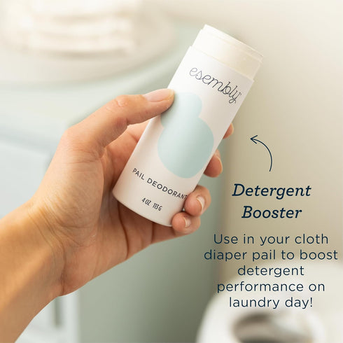 4oz Esembly Pail Deodorant, Shakable Powder Deodorizer for Diaper Pails, Keeps Diapers, Gym Clothes and Dirty Laundry