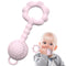 Teething Toys for Babies 6-12 Months, 2-in-1 Rattle and Teether Toy for Soothing Sore Gums, Food Grade Silicone