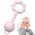Teething Toys for Babies 6-12 Months, 2-in-1 Rattle and Teether Toy for Soothing Sore Gums, Food Grade Silicone