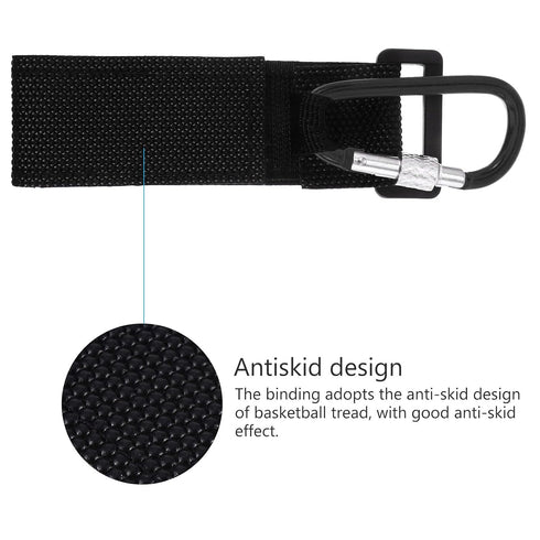 DECORNIJIA 2 Pcs Stroller Hooks with Pu Strap and Aluminum Alloy Clip, Non-Slip Large Pram Clips for Hanging Diaper