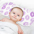 decor gift 4 Pack 22x11in Cotton Newborns Burp Cloths Soft Touch Lilac Kisses Light Purple Lipstick Baby Rags