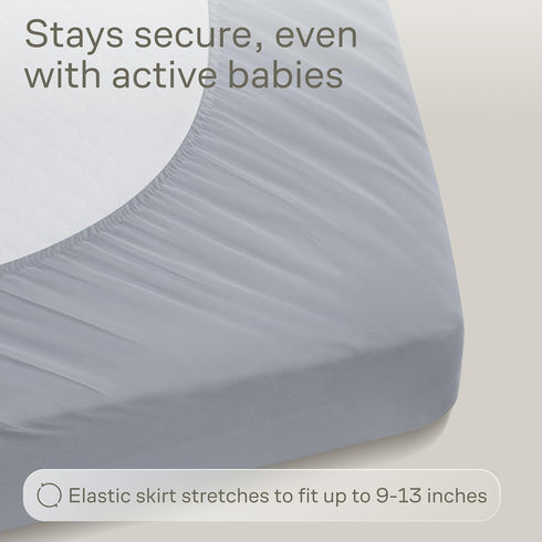 2 Pack 100% (52x28, Niagara Viscose Made from Bamboo Waterproof Crib Mattress Protector, Soft Breathable Crib Mattress