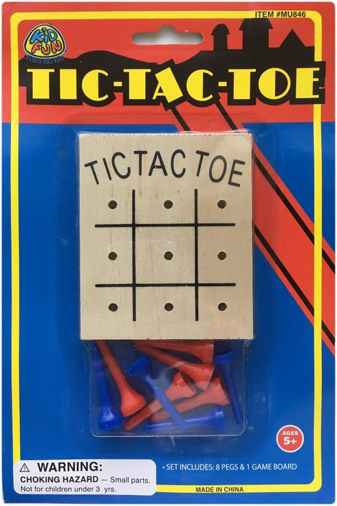 U.S. Toy Wood Tic-Tac-Toe Game - Travel Games for Family Fun