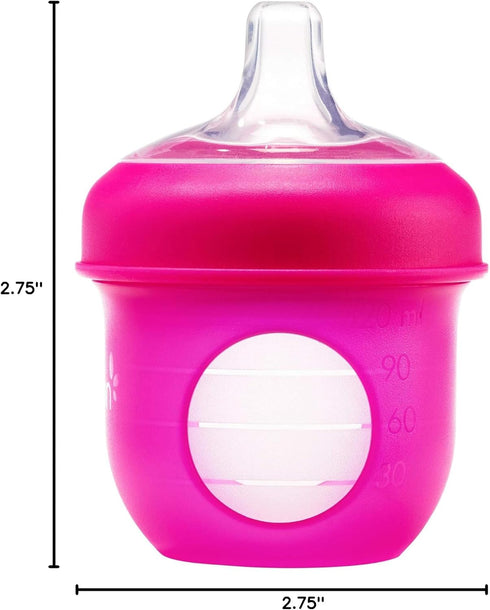 6 3 Count Boon Nursh Silicone Sippy Cup Lid - Convertible Transitional Sippy Spouts for Nursh Baby Bottles - Sippy Cup