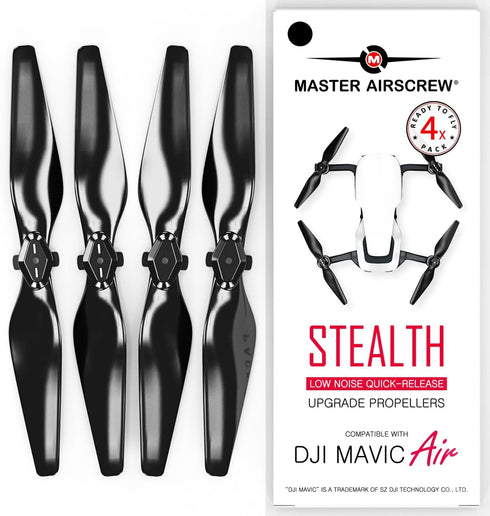 Master Airscrew Stealth Propellers for DJI Mavic Air, Black, 4 pcs