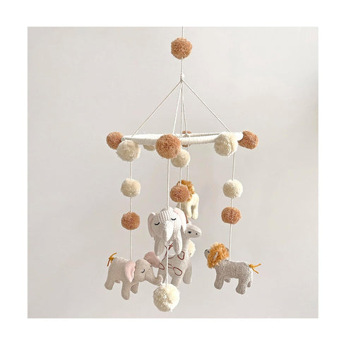 Crane Baby Mobile for Crib - Safari Nursery Décor for Boys and Girls, 11" x 28" Hanging Jungle Decor