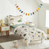 Joyreap 4 Set, Set, Piece Dinosaur Toddler Bedding Cotton Toddler Comforter Sheet Green Dinosaurs Print on White Design