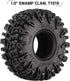 INJORA 1.0 Tires - S5 Swamp Claw Mud Terrain Tires for TRX4M AX24 SCX24 FCX24 1/18 1/24 RC Crawler Car,64 * 24mm,T1019