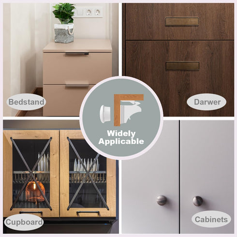 Magnetic Cabinet Locks for Baby Proofing, Child Safety Magnet Drawer Lock (8 Locks + 2 Key) for Cupboard Safety