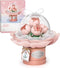 Flower Building Blocks Set with Dust-Proof Dome, Simulation Bouquet for Valentine's Day Home Decor