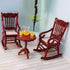 Miniature Dollhouse End Table, 1:12 Scale Wooden Round Side Tea Table for Living Room Decoration