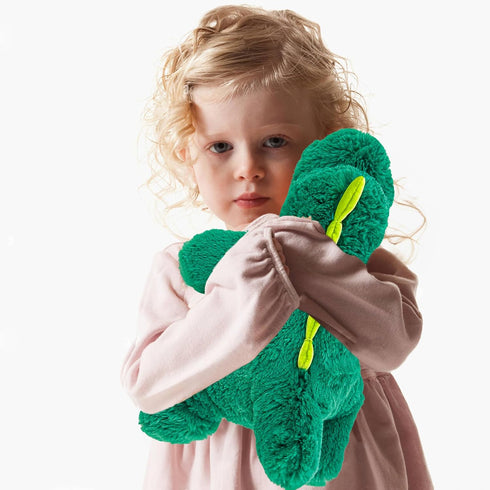 16" Green Dinosaur Weighted Stuffed Animal, 2 Pounds Sensory Comfort Plush Toy Gift for Kids & Adults
