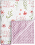 Floral Baby Blankets for Girls - Super Soft Nursery Minky Blanket, Newborn